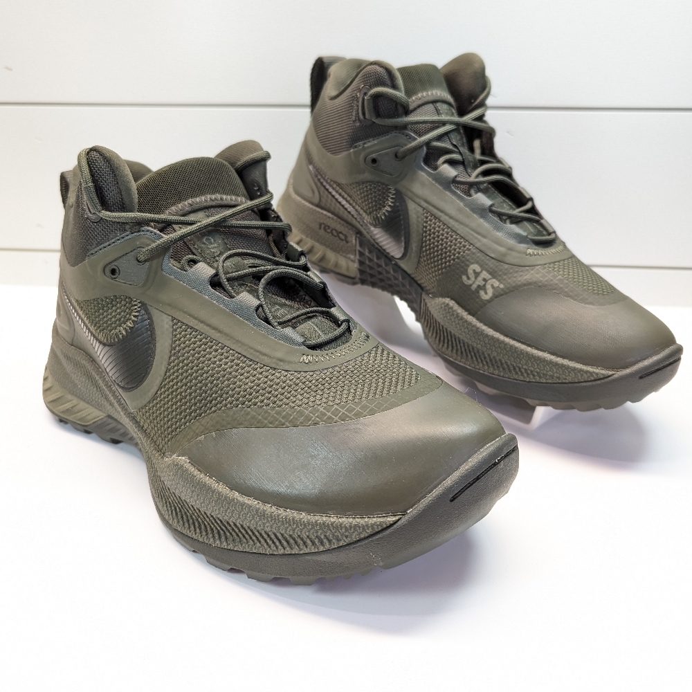 Nike React SFB Carbon Mid Cargo Khaki Elite Trail Hiking Shoes size Men's 10